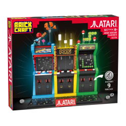 Brickcraft Atari Arcade Classics, Asteroids, Pong and Centipede Brick Building Set, Total Qty 1
