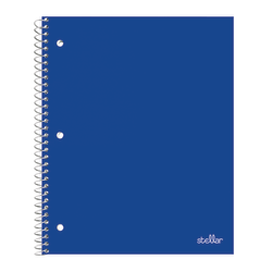 Office Depot® Brand Stellar Poly Notebook, 8" x 10-1/2", 1 Subject, Wide Ruled, 100 Sheets, Blue