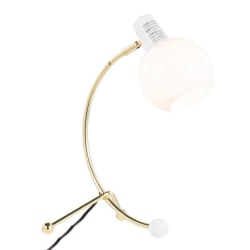 Lumisource Eileen Contemporary Task Lamp, 17-1/2"H, White/Gold