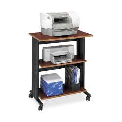 Safco® Muv™ Three Level Adjustable Printer Stand, 35"H x 29 1/2"W x 20"D, Cherry/Black