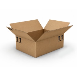 Standard-Duty Single Wall Corrugated Boxes, 16-1/2" x 12" x 6", Kraft, Total Qty 560