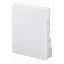 Smead® 3-Ring Binder Index Dividers, 5-Tab, 11" x 8 1/2", White, Pack Of 20 Sets