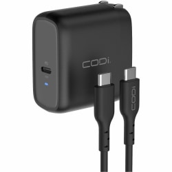 CODi 65W GaN Wall Charger with USB-C Port and Cable - Overcurrent, overload, overvoltage protection, and short circuit protection with auto-recovery