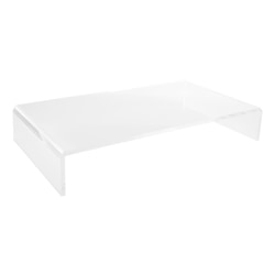 Realspace® Vayla Acrylic Monitor Stand, 3-5/8"H x 21-5/8"W x 11-3/4"D, Clear
