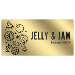 Custom 1-Color Foil-Embossed Labels And Stickers, 2" x 4" Rectangle, Box Of 500 Labels