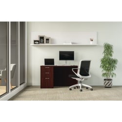 HON® Mod 48"W Computer Desk, Traditional Mahogany