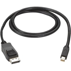 Black Box Mini DisplayPort to DisplayPort Cable, MM, 3-ft (0.9-m)