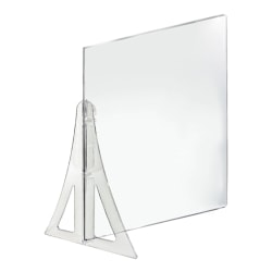Azar Displays Cashier Shields, 18" x 24", Clear, Set Of 2 Shields