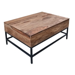 Coast to Coast Mercer Cocktail/Coffee Table, 18"H x 36"W x 26"D, Brownstone Nut Brown