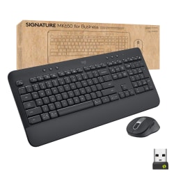 Logitech Signature MK650 Combo For Business Wireless Mouse and Keyboard Combo, Graphite