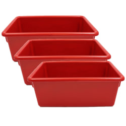 Jonti-Craft Cubbie Trays, 5-1/4"H x 8-5/8"W x 13-1/2"D, Red, Pack Of 3 Trays