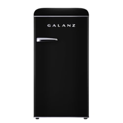 Galanz Retro 3.3 Cu. Ft. Single Door Refrigerator, Vinyl Black, Total Qty 1