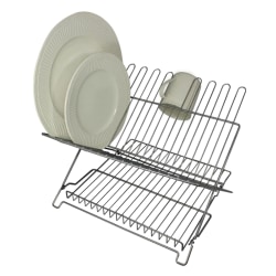 Better Houseware Jr. Folding Dish Rack, 12-1/2"H x 13-3/4"W x 10-3/4"D, Metallic