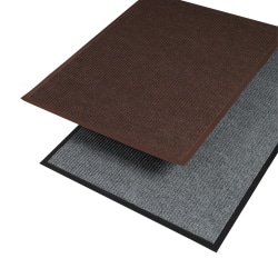 Crown Needle Rib Wipe And Scrape Mat, 48" x 72", Gray