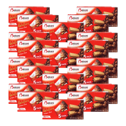 Balconi Wafers, Cocoa, 1.6 Oz, 5 Wafers Per Pack, Case Of 20 Packs