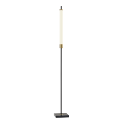 Adesso® Piper LED Floor Lamp, 72"H, Frosted Shade/Black Base