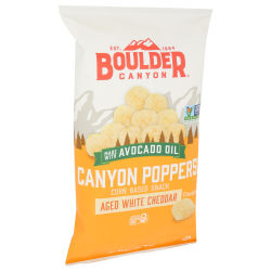 Boulder Canyon Snack Pack Canyon Poppers, White Cheddar, 5.25 Oz, Total Qty 12