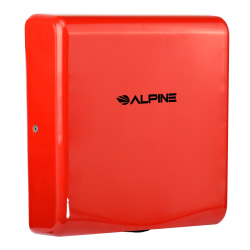 Alpine Willow Commercial High-Speed Automatic 120V Electric Hand Dryer, Red
