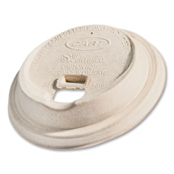 Dart® ProPlanet Seal Fiber Lids For 10 Oz to 24 Oz Paper Cups, Tan, Pack Of 1,000 Lids