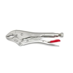 Crescent Curved Jaw Locking Pliers With Wire Cutters, 10", Silver, Pack Of 6 Pairs
