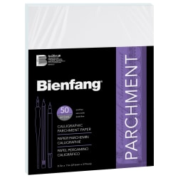 Speedball Bienfang Parchment Paper, 8-1/2" x 11", Natural White, Pack Of 50 Sheets