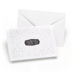 Custom Thank You Cards With Envelopes, 4-7/8" x 3-1/2", Polka Dot, Box Of 50 Cards