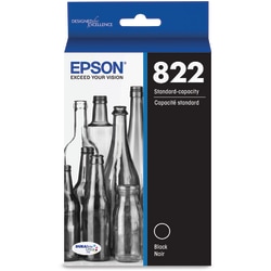 Epson® 822 DuraBrite® Ultra Black Ink Cartridge, T822120-S