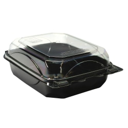 The Bottle Box Food Containers, 6" x 8", Black/Clear, Pack Of 250