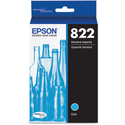 Epson T822 Original Standard Yield Inkjet Ink Cartridge - Cyan Pack - Inkjet - Standard Yield