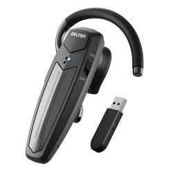 Delton 87X Wireless Bluetooth Headset, With USB Dongle, Black, Total Qty 1