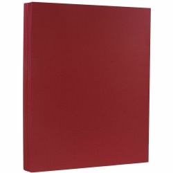 JAM Paper® Card Stock, Garnet Dark Red, Letter (8.5" x 11"), 100 Lb, Pack Of 50