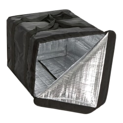 American Metalcraft Food Delivery Bags, Deluxe, 12"H x 12"W x 12"D, Black, Pack Of 10 Bags