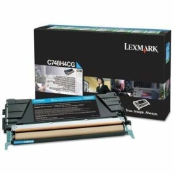Lexmark High Yield Laser Toner Cartridge - Return Program - Cyan - 1 Each - 10000 Pages