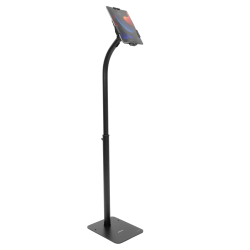 Mount-It! Anti-Theft Tablet Height Adjustable Floor Stand, 2-1/2"H x 9-1/2"W x 31-1/2"D, Black