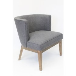 Boss Ava Accent Chair, Slate Gray/Driftwood