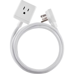 Cordinate 3-Outlet Extension Cord Cube, 5', White