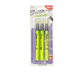 Sharpie® Clear View® Highlighter Stick, Chisel Point, Yellow, Pack Of 3