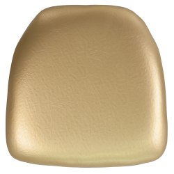 Flash Furniture Chiavari Chair Cushion, Hard Vinyl, 2"H x 15-1/2"W x 15-1/2"D, Gold