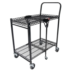 Bostitch® Small Stow-Away Folding Cart, 39" x 19-1/2" x 31", Black