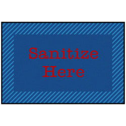 Carpets for Kids® KID$Value Rugs™ Blue & Red Zone Sanitize Activity Rug, 3' x 4 1/2' , Blue