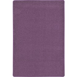 Joy Carpets Kid Essentials Solid Color Square Area Rug, Endurance, 6' x 6', Purple