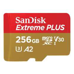 SanDisk® Extreme® PLUS microSDXC UHS-I Card With Adapter, 256GB