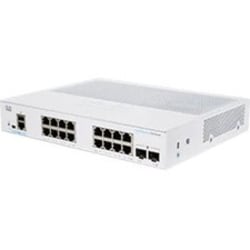 Cisco 250 CBS250-16T-2G Ethernet Switch - 16 Ports - Manageable - 2 Layer Supported - Modular - 2 SFP Slots - 156.40 W Power Consumption - Optical Fiber, Twisted Pair - Rack-mountable - Lifetime Limited Warranty