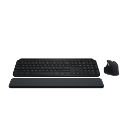 Logitech® MX Keys S Wireless Keyboard And Mouse Combo With Palm Rest, Full Size, 22% Recycled, Black, 920-012274