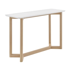 Eurostyle Aren Console Table, 30"H x 47"W x 15-1/2"D, White/Natural