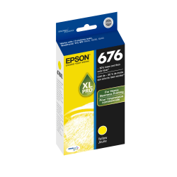 Epson® 676XL DuraBrite® Yellow Ultra-High-Yield Ink Cartridge, T676XLXL420-S