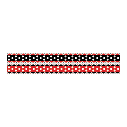 Barker Creek Double-Sided Straight-Edge Border Strips, 3" x 35", Just Dotty, Pack Of 12