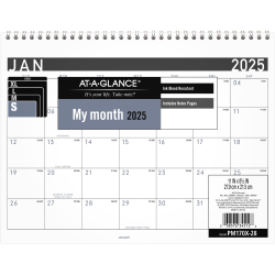 2025 AT-A-GLANCE® Contemporary Monthly Wall Calendar, 11" x 8-1/2", January To December, PM170X28