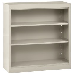 Sandusky 3-Shelf Welded Steel Bookcase, 36"H x 36"W x 12"D, Putty