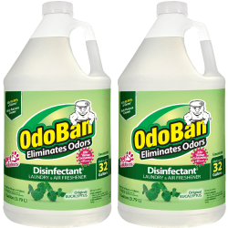 OdoBan Disinfectant Concentrate And Odor Eliminator, 1 Gallon, Original Eucalyptus Scent, Pack Of 2 Jugs